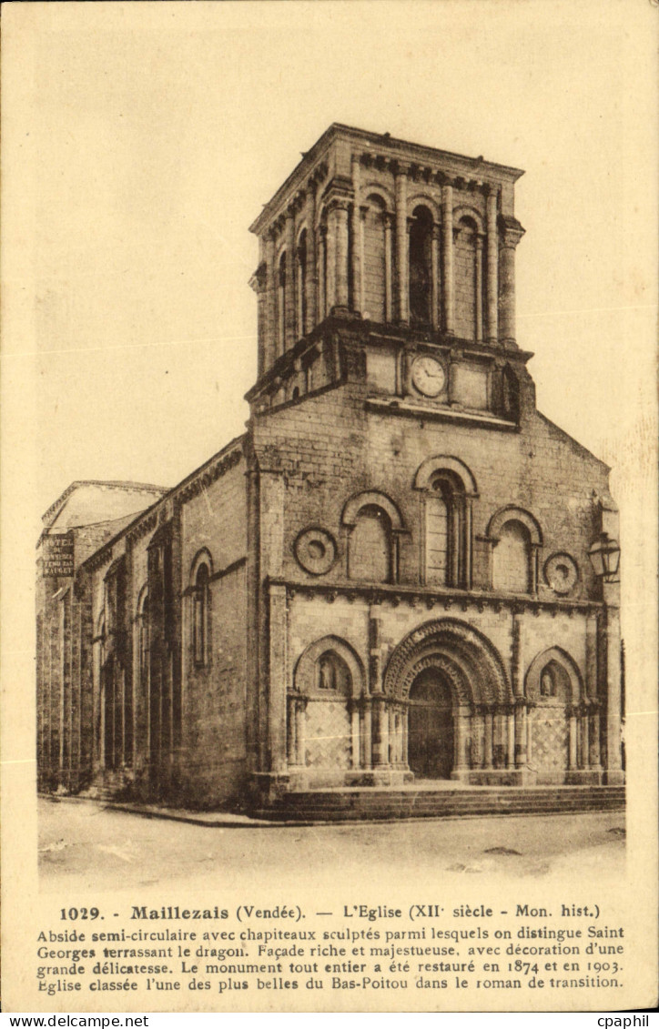 CPA Maillezais Vendee l'eglise XII isecle  Mon hist