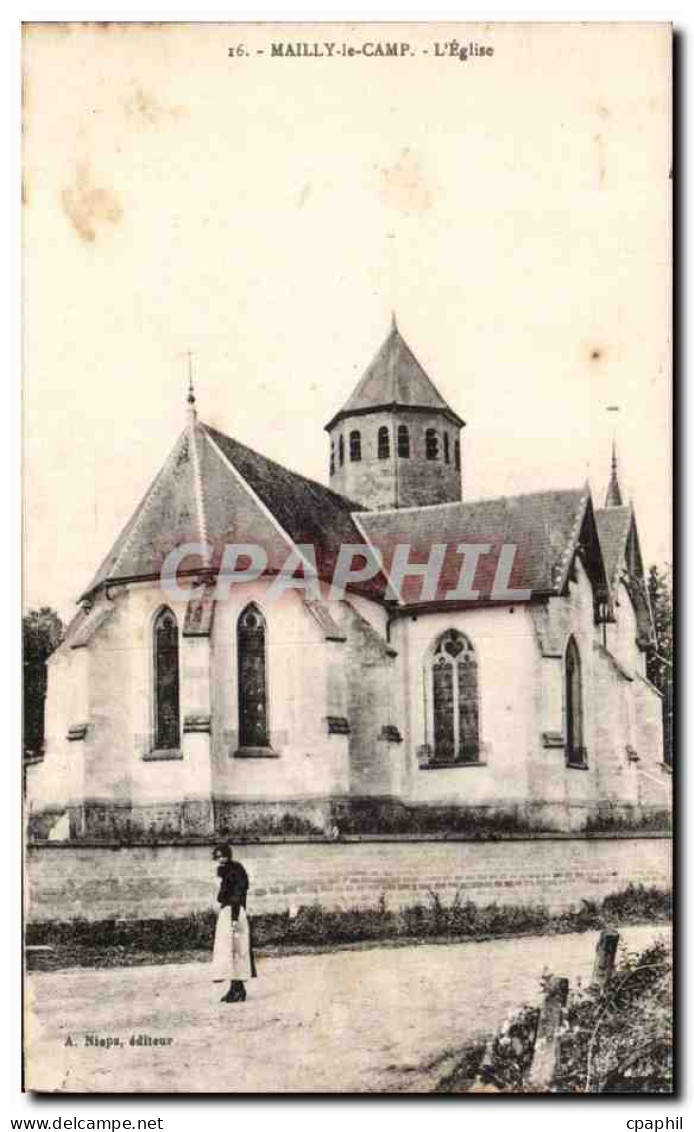 CPA Mailly le Camp L'eglise