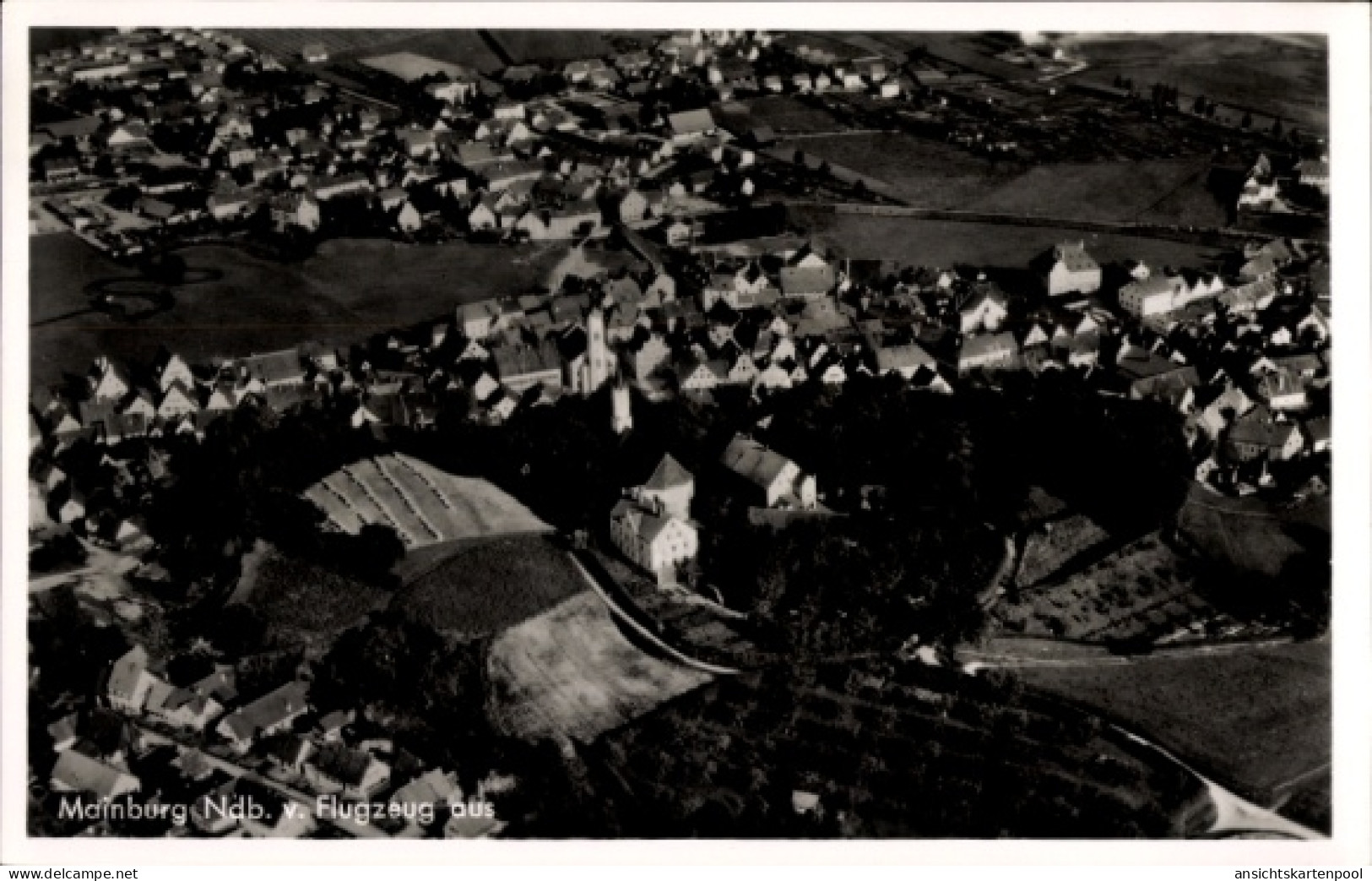 CPA Mainburg im Hallertau Niederbayern, Fliegeraufnahme