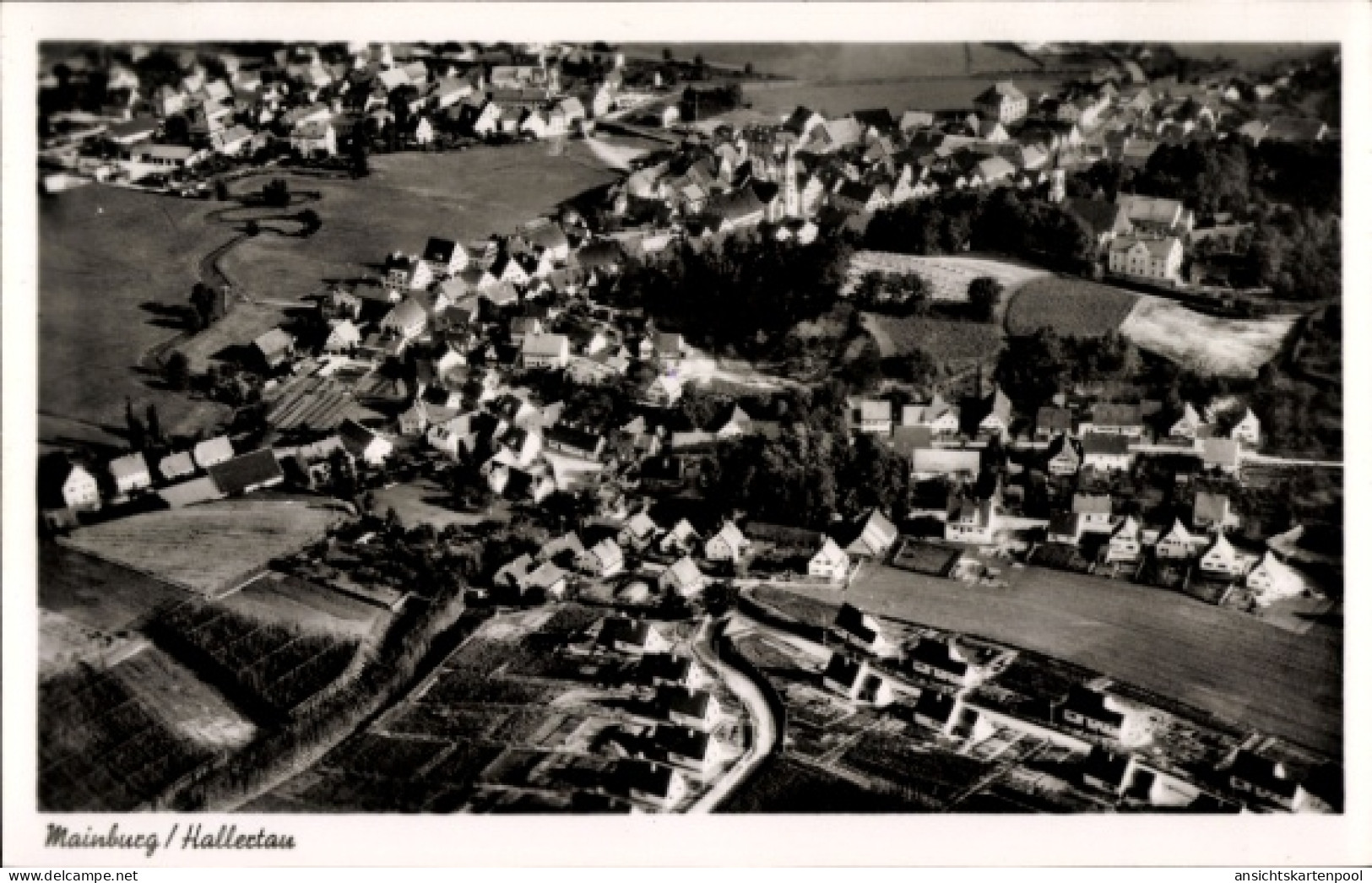 CPA Mainburg im Hallertau Niederbayern, Fliegeraufnahme