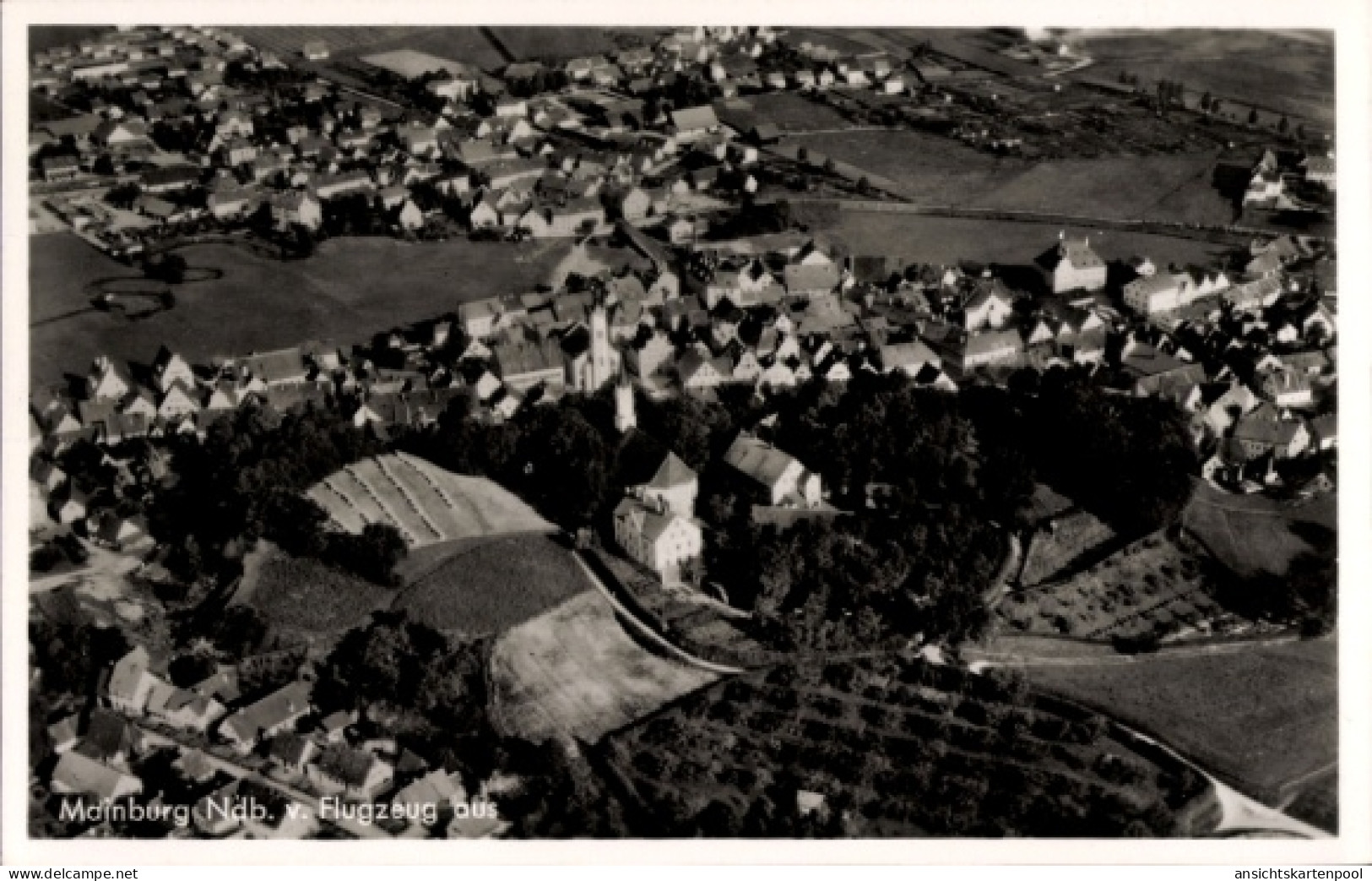 CPA Mainburg im Hallertau Niederbayern, Fliegeraufnahme