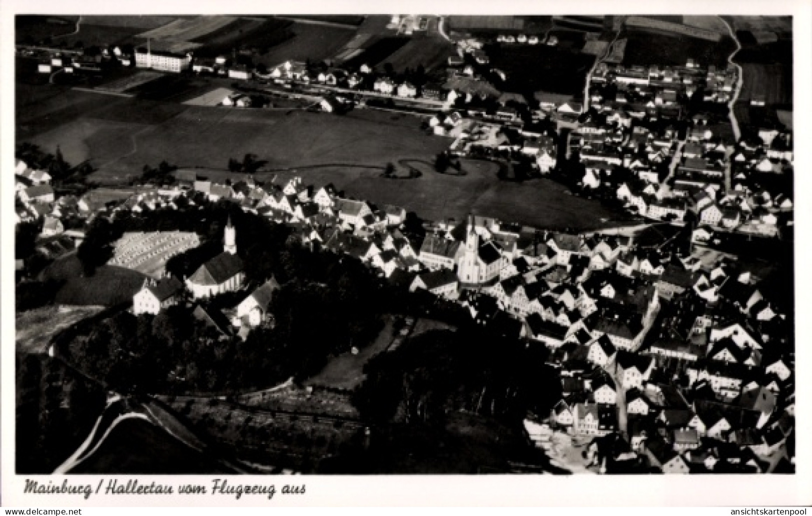 CPA Mainburg im Hallertau Niederbayern, Luftaufnahme