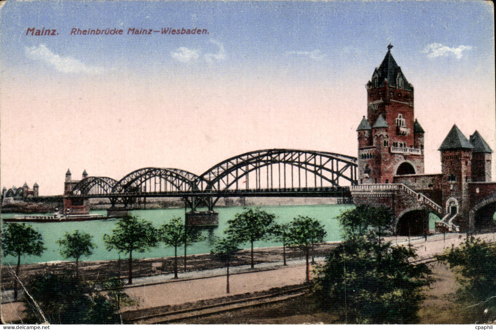 CPA Mainz Rheinbrucke Mainz Wiesbaden