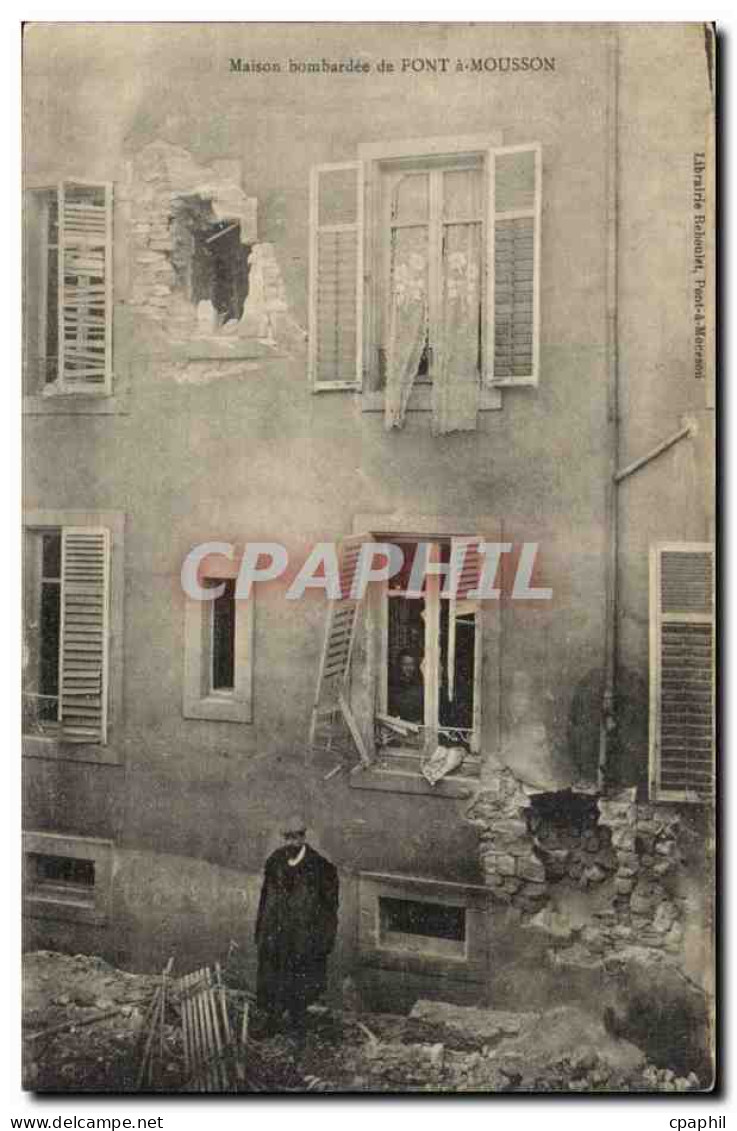 CPA Maison bombardee de Pont a Mousson