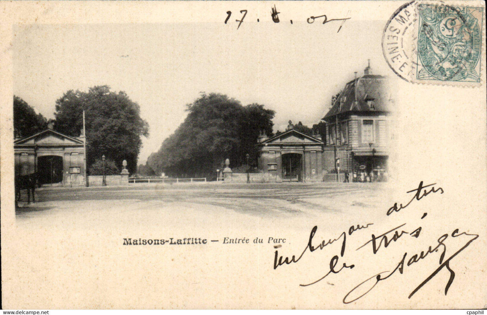 CPA Maisons Laffitte Entree du parc