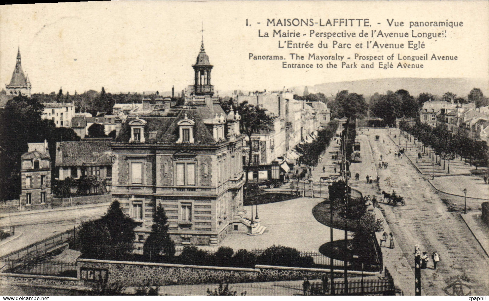 CPA Maisons Laffitte Vue Generale La Mairie Perspective