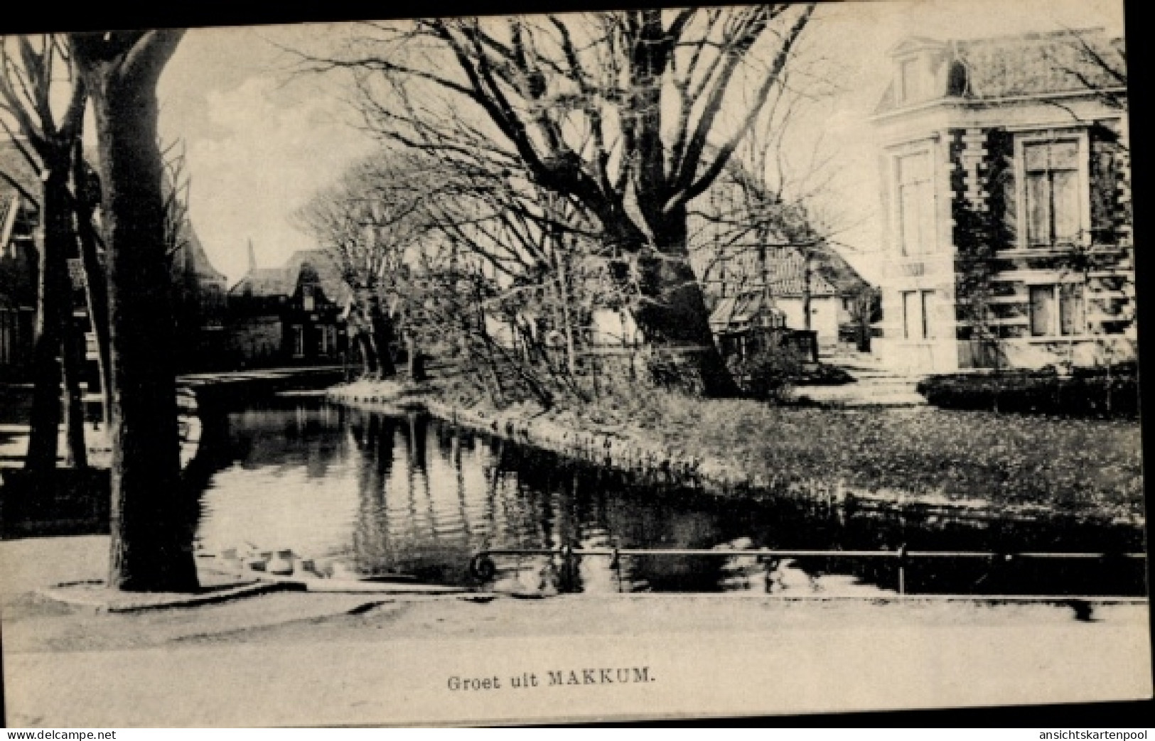 CPA Makkum Friesland Niederlande, Ortspartie