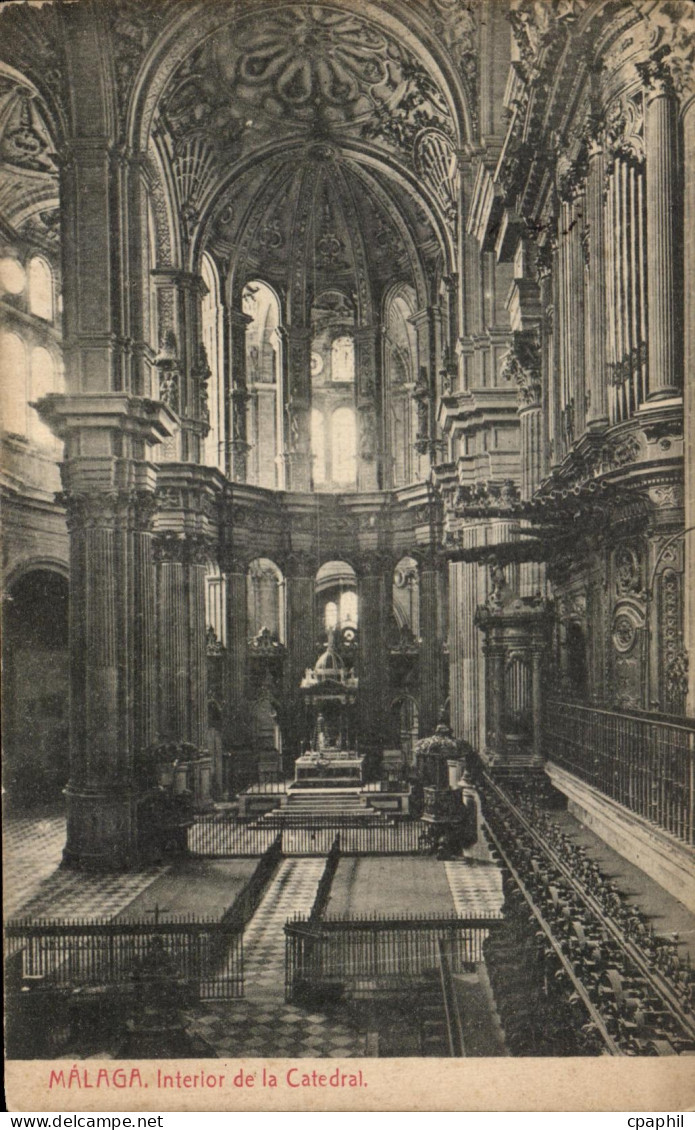 CPA Malaga Interior de la Cathedrale