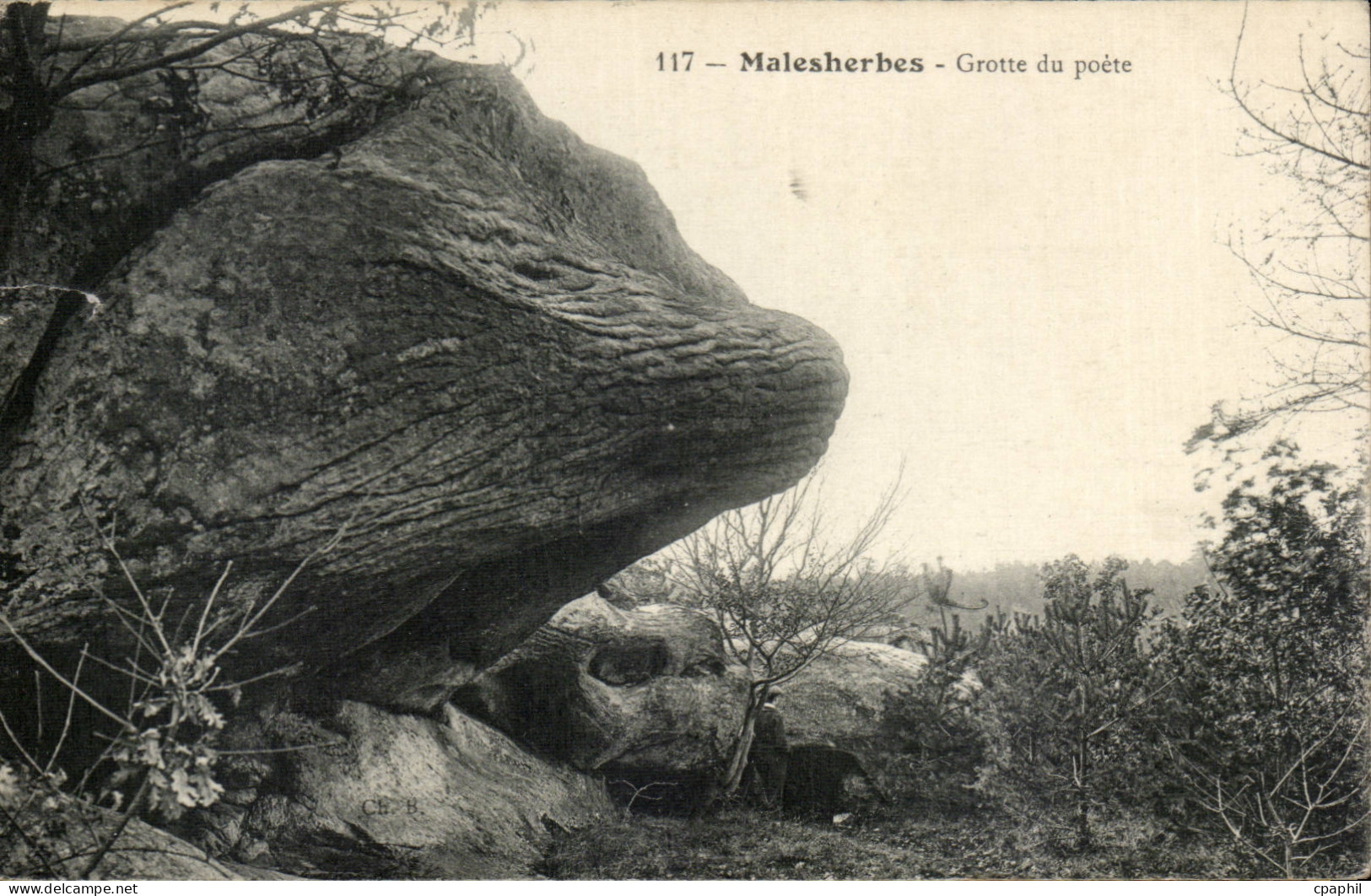 CPA Malesherbes Grotte du poete