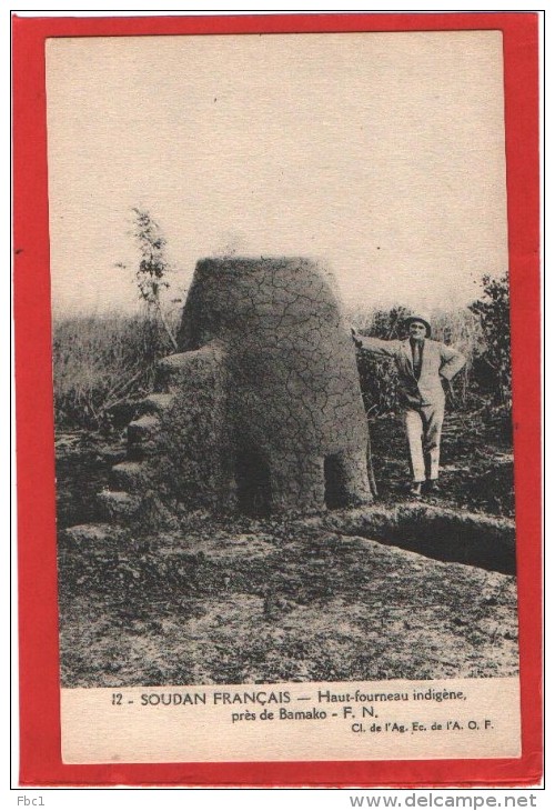 CPA: Mali - Haut-fourneau indigène près de Bamako