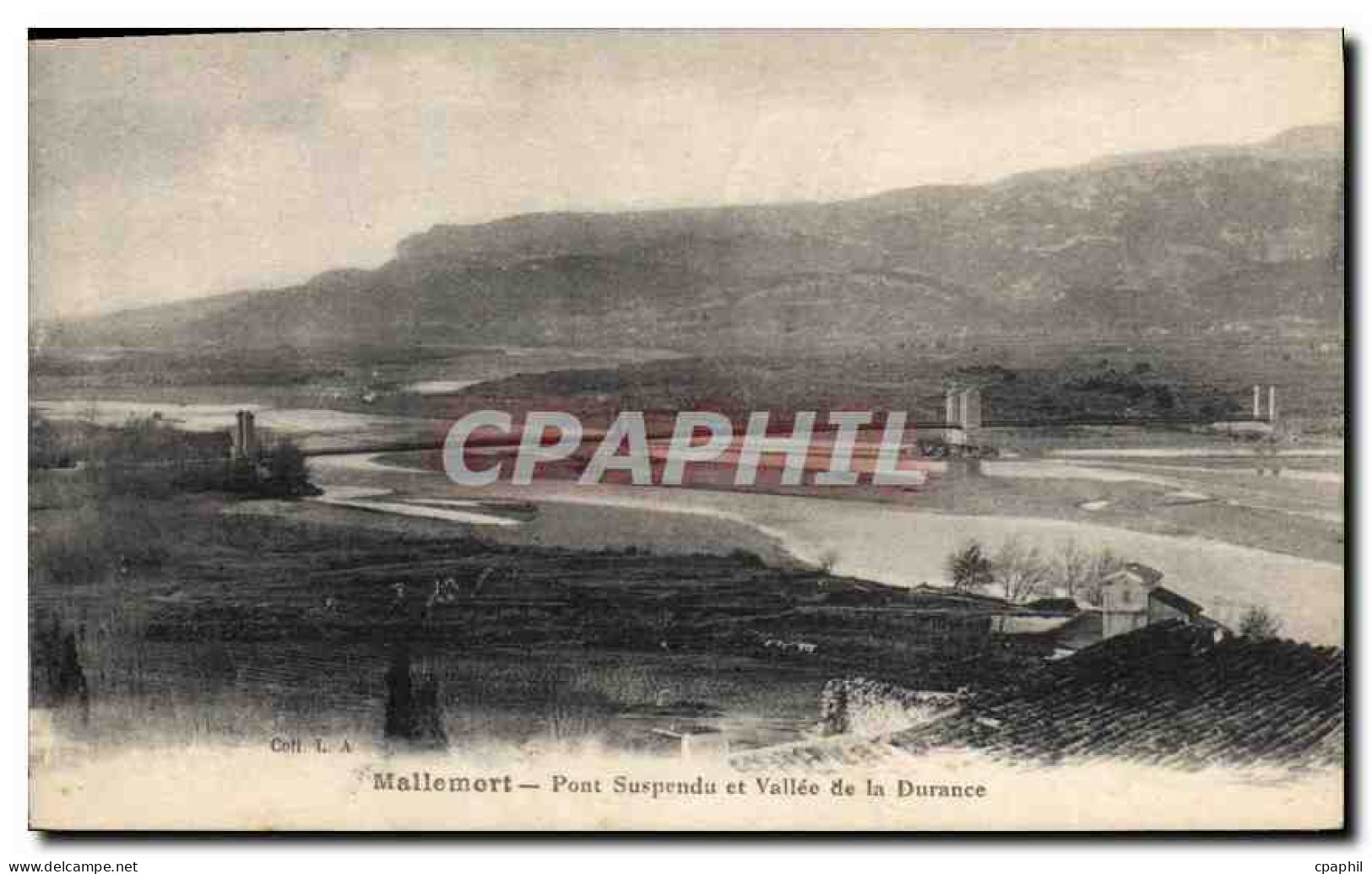 CPA Mallemort Pont Suspendu de la Durance