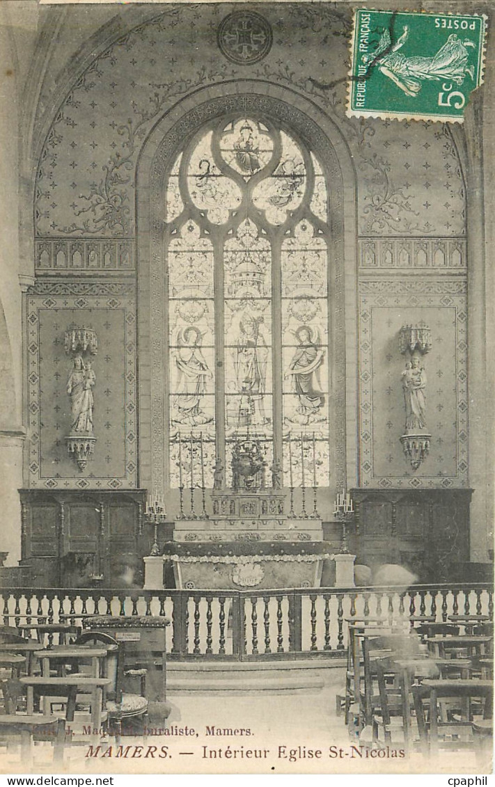 CPA Mamers Interieur Eglise St Nicolas