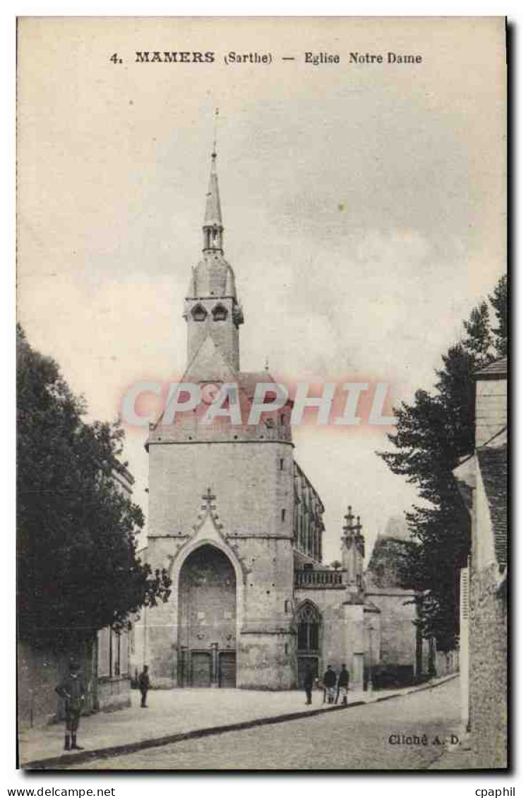 CPA Mamers Sarthe Eglise Notre Dame