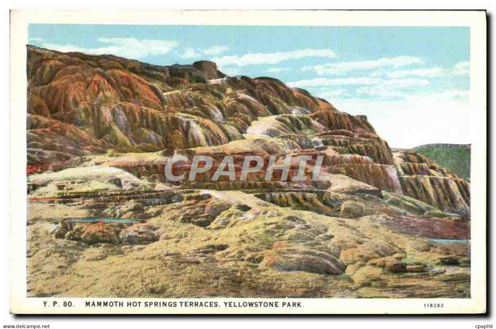 CPA Mammoth Hot Springs Terraces Yellowstone Park