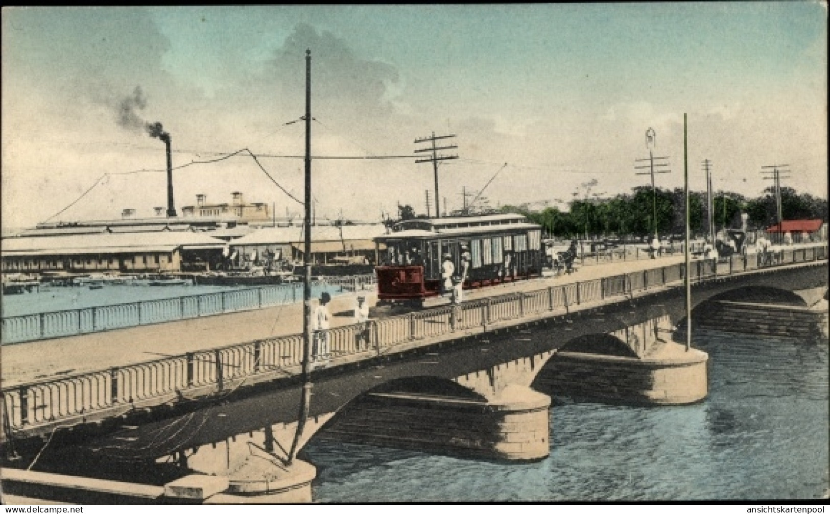CPA Manila Philippinen, Bridge of Spain, tram