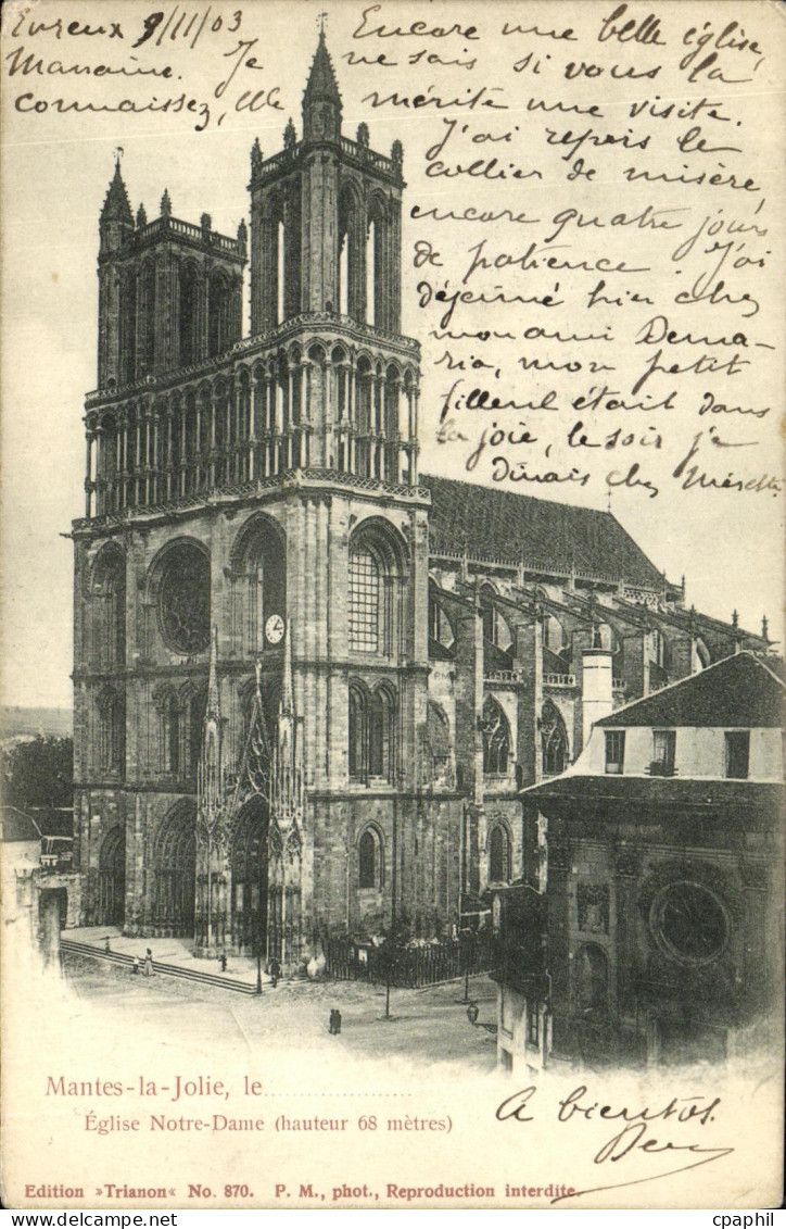 CPA Mantes la Jolie le Eglise Notre Dame