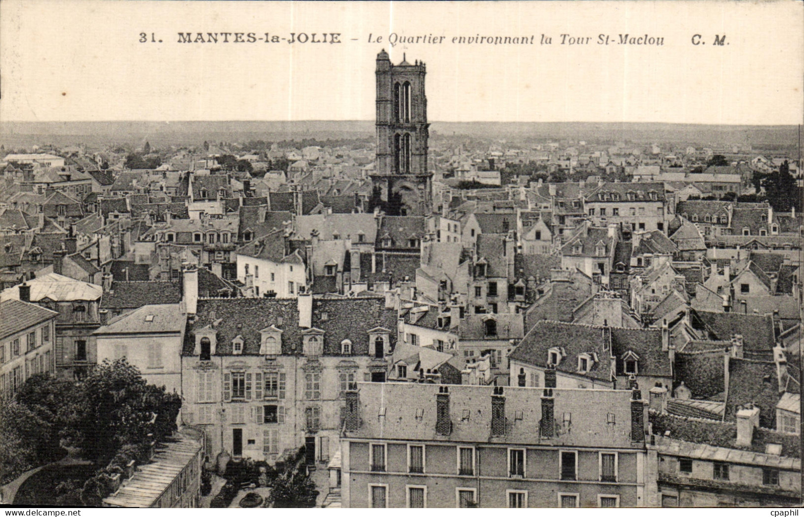 CPA Mantes la Jolie Le Quartier environnant St Maclou