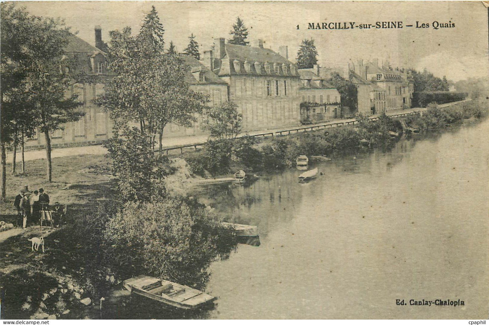 CPA Marcilly sur Seine les Quais