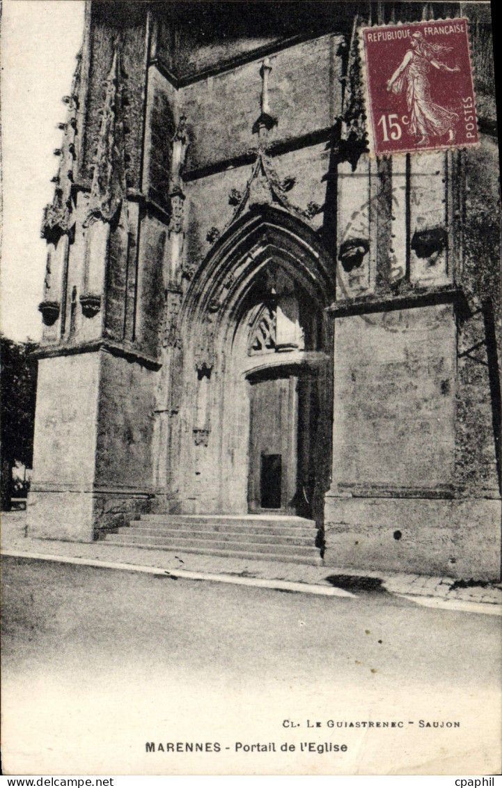 CPA Marennes Portail De I'Eglise