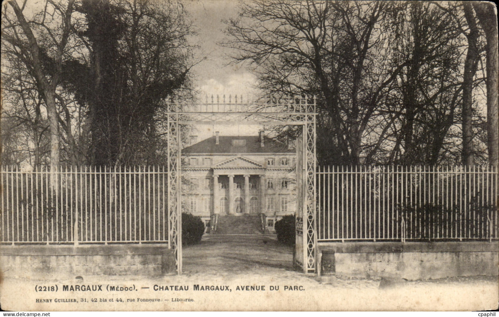 CPA Margaux Chateau Margaux Avenue Du Parc