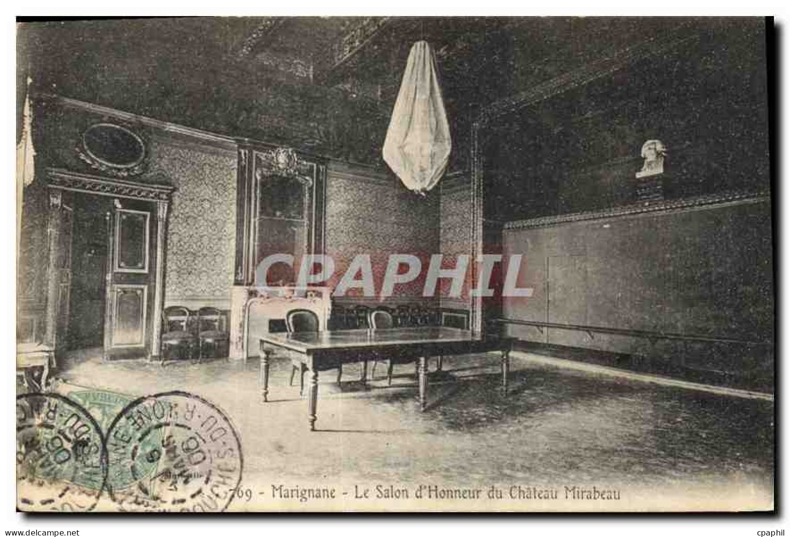 CPA Marignane le salom d'honneur du chateau Mirabeau