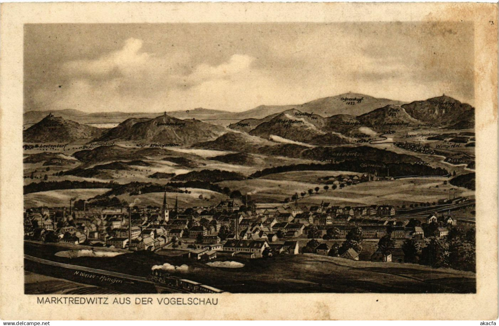 CPA Marktredwitz - Marktredwitz aus der Vogelschau GERMANY (964620)