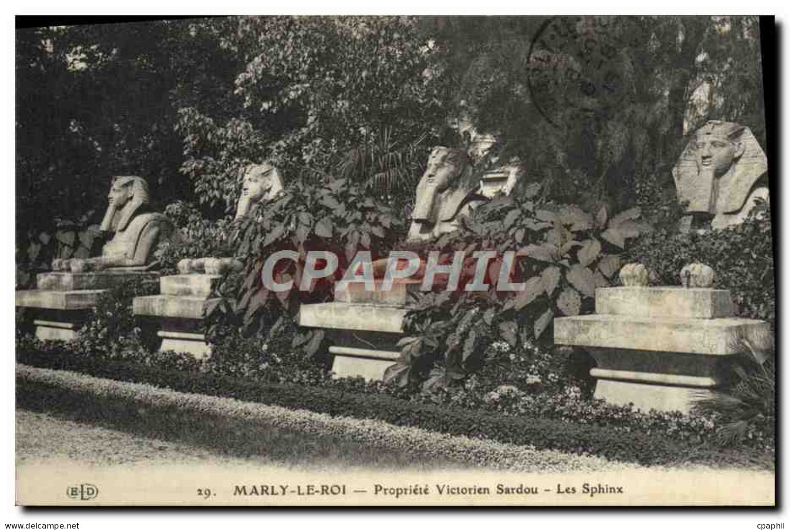 CPA Marly Le Roi Propriete Victorien Sardou Les Sphinx Egypte
