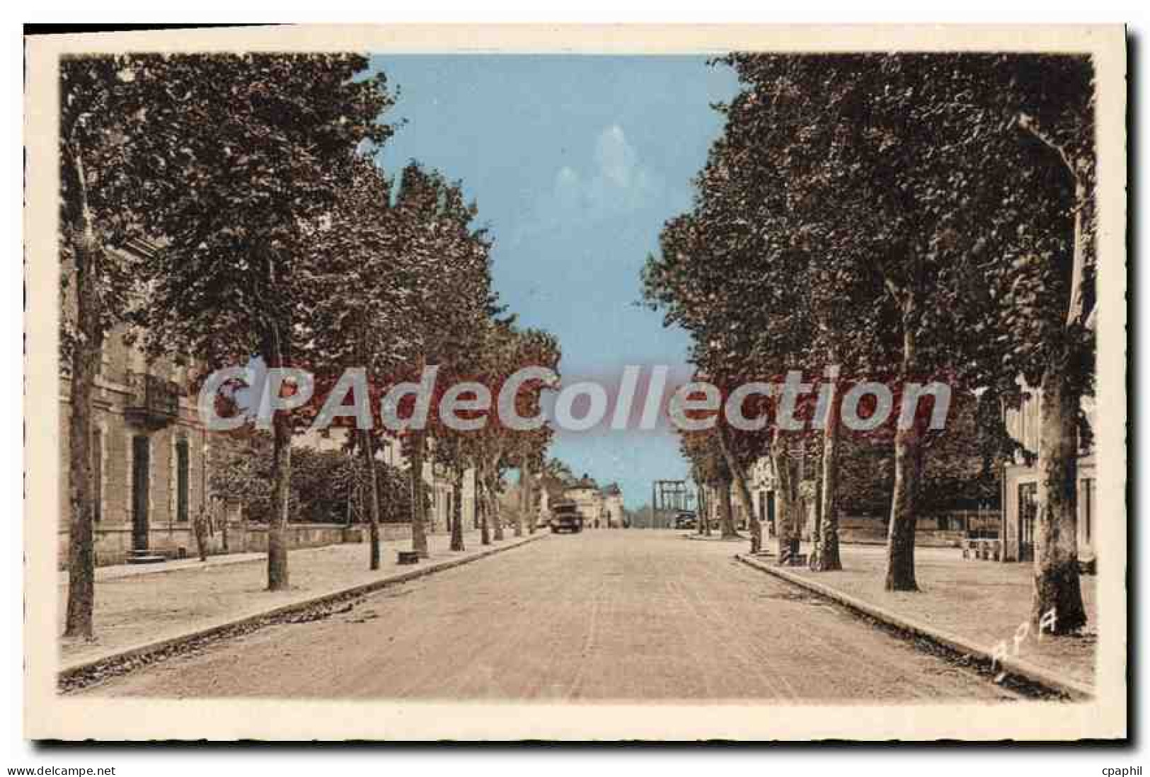 CPA Marmande L'Avenue Du Pont