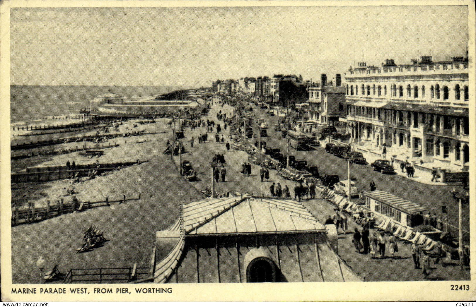 CPA Marne Parade West From Pier Worthing