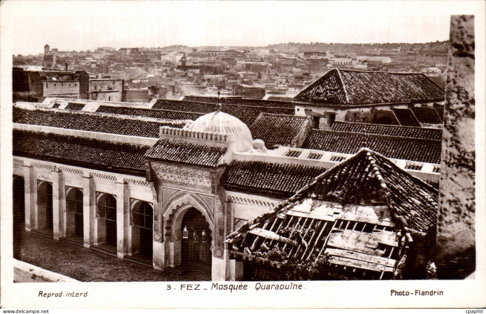 CPA Maroc Fez Mosquee Quaraouine