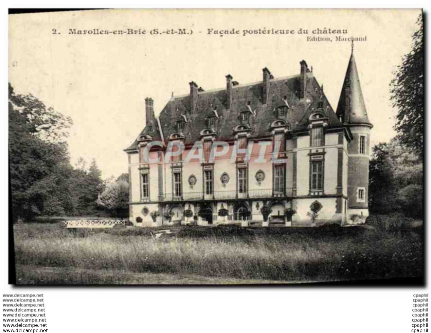 CPA Marolles En Brie Facade Posterieure Du Chateau