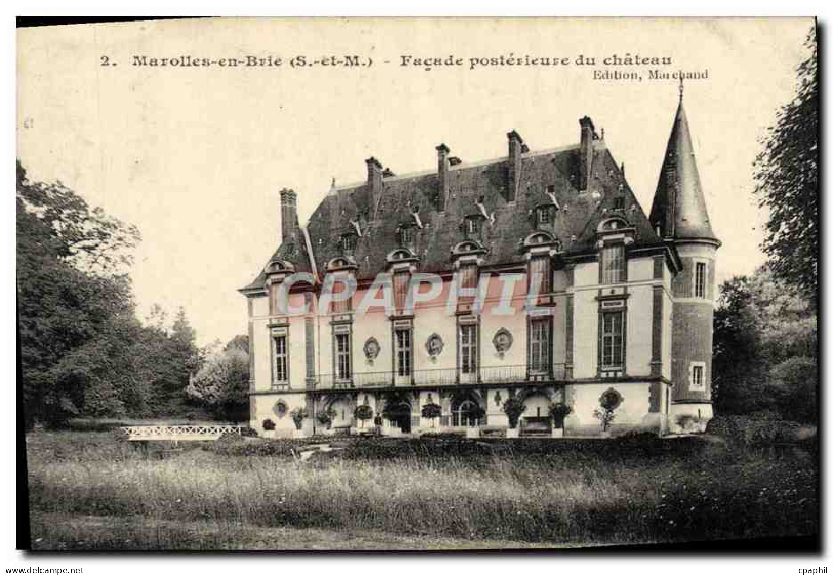CPA Marolles En Brie Facade Posterieure Du Chateau