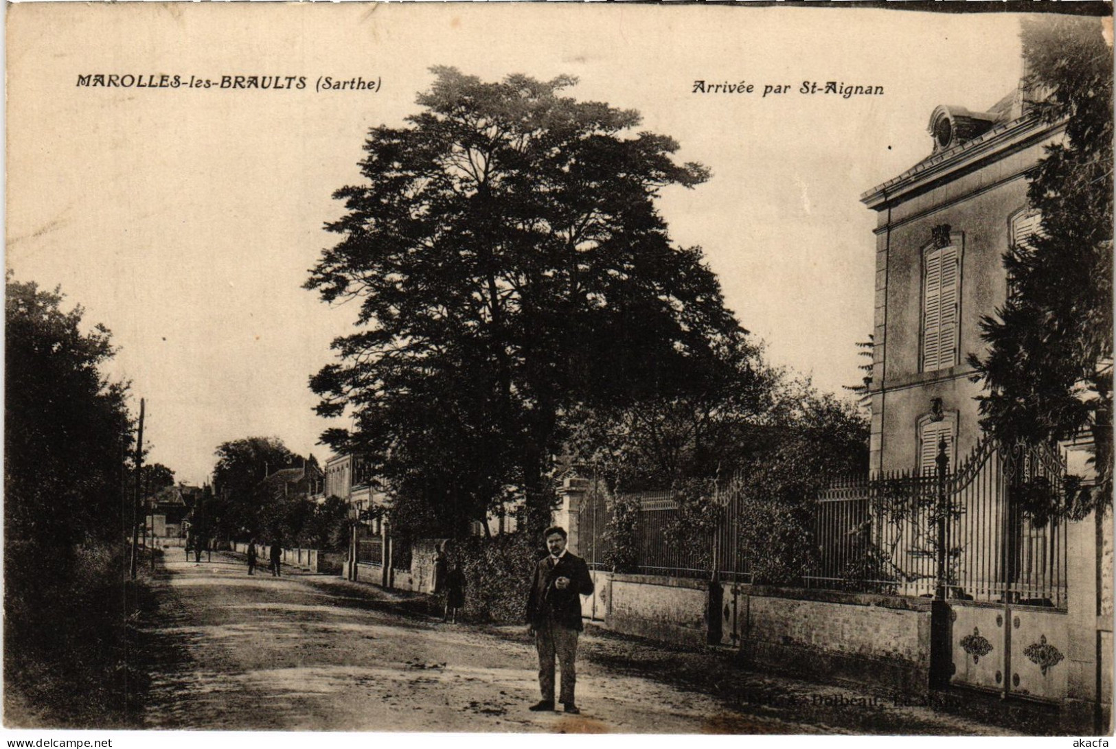 CPA Marolles-les-Braults Arrivee par St-Aignan FRANCE (1450855)