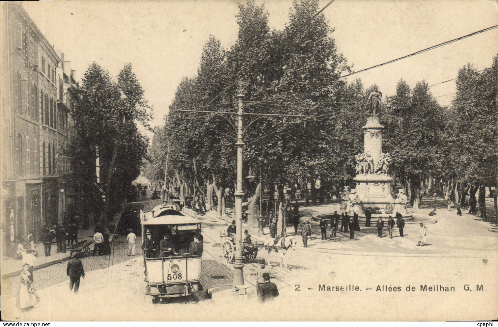 CPA Marseille Allees de Meilhan Tramway