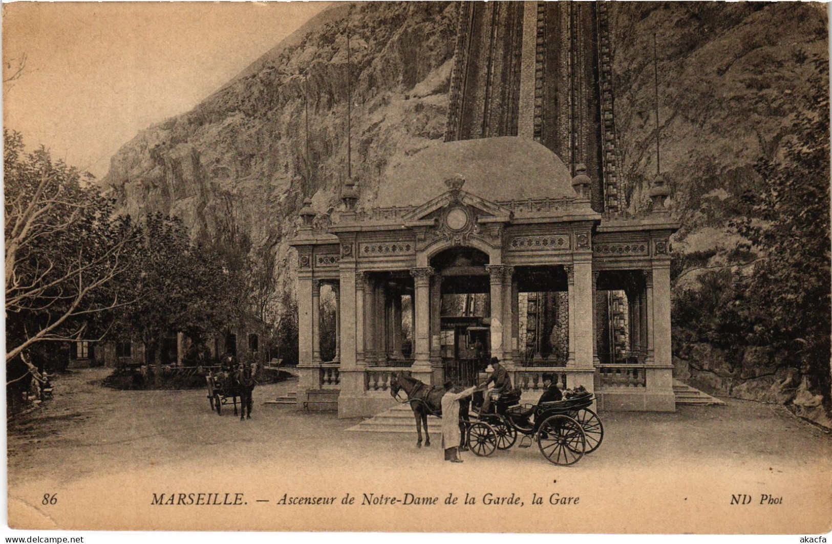 CPA Marseille Ascenseur de Notre Dame de la Garde (1501784)