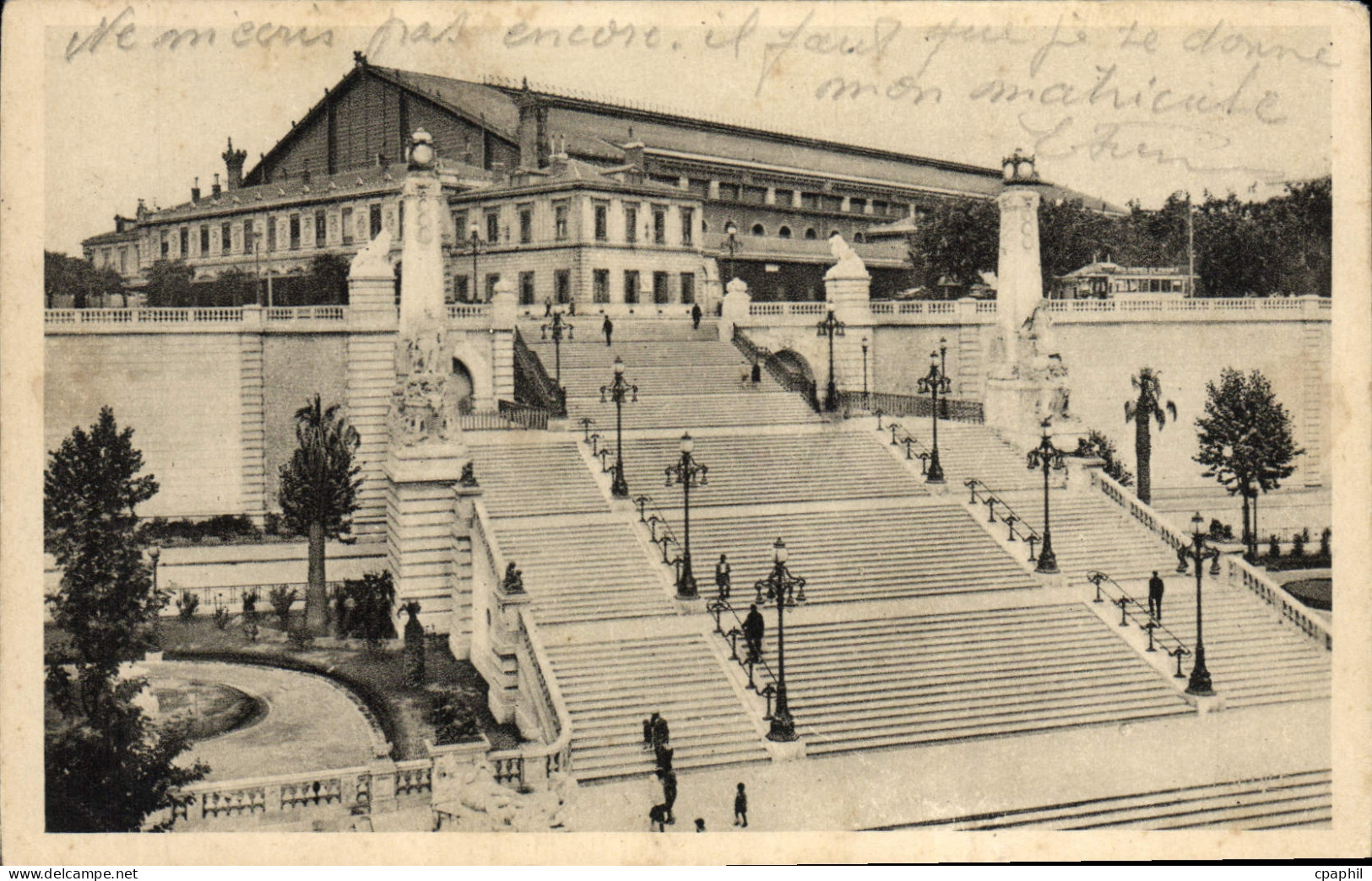 CPA Marseille Escaliers de La Gare
