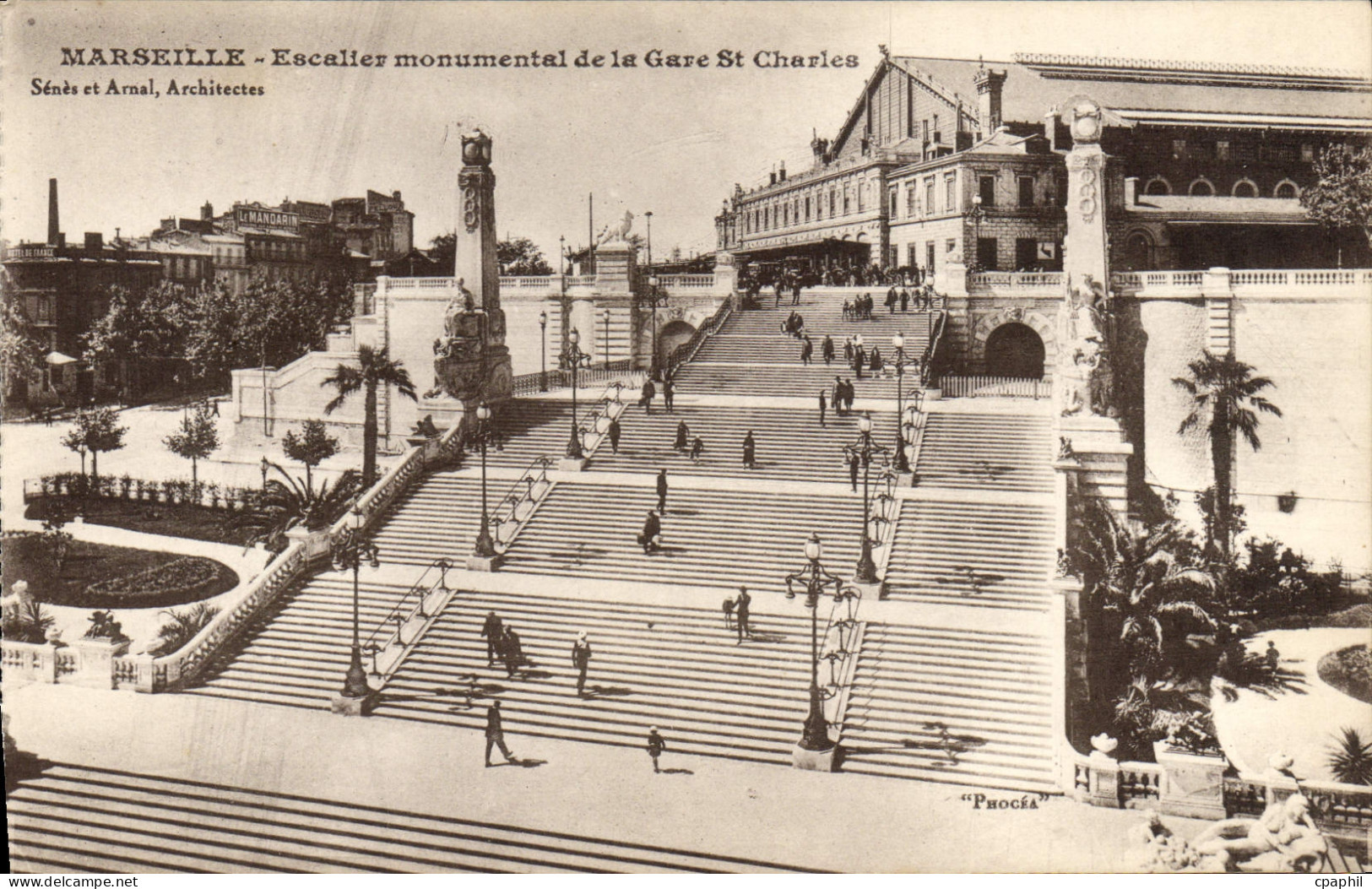 CPA Marseille EscaliesrMonumental De La Gare St Charles