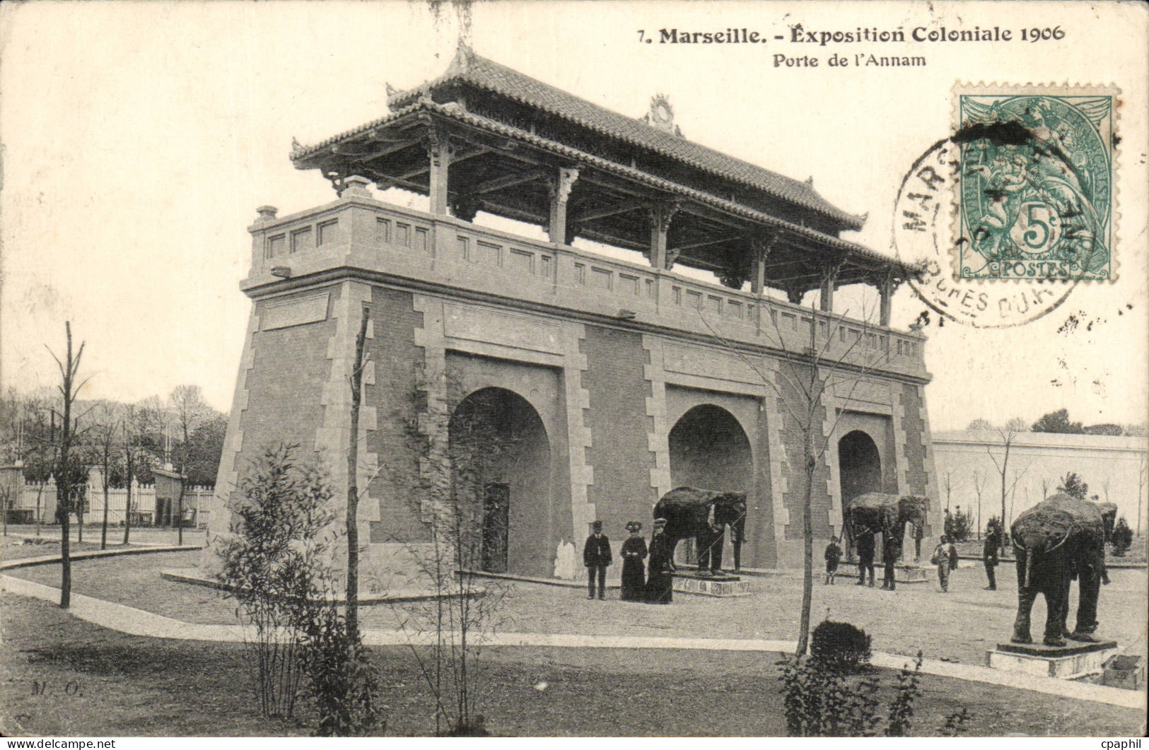 CPA Marseille Exposition coloniale 1906 Porte de l'annam