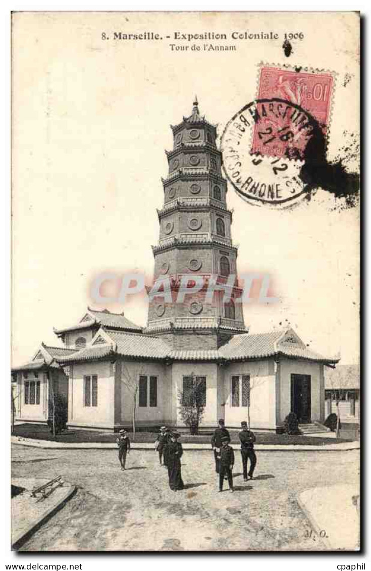 CPA Marseille Exposition coloniale 1906 Tour de l'Annam