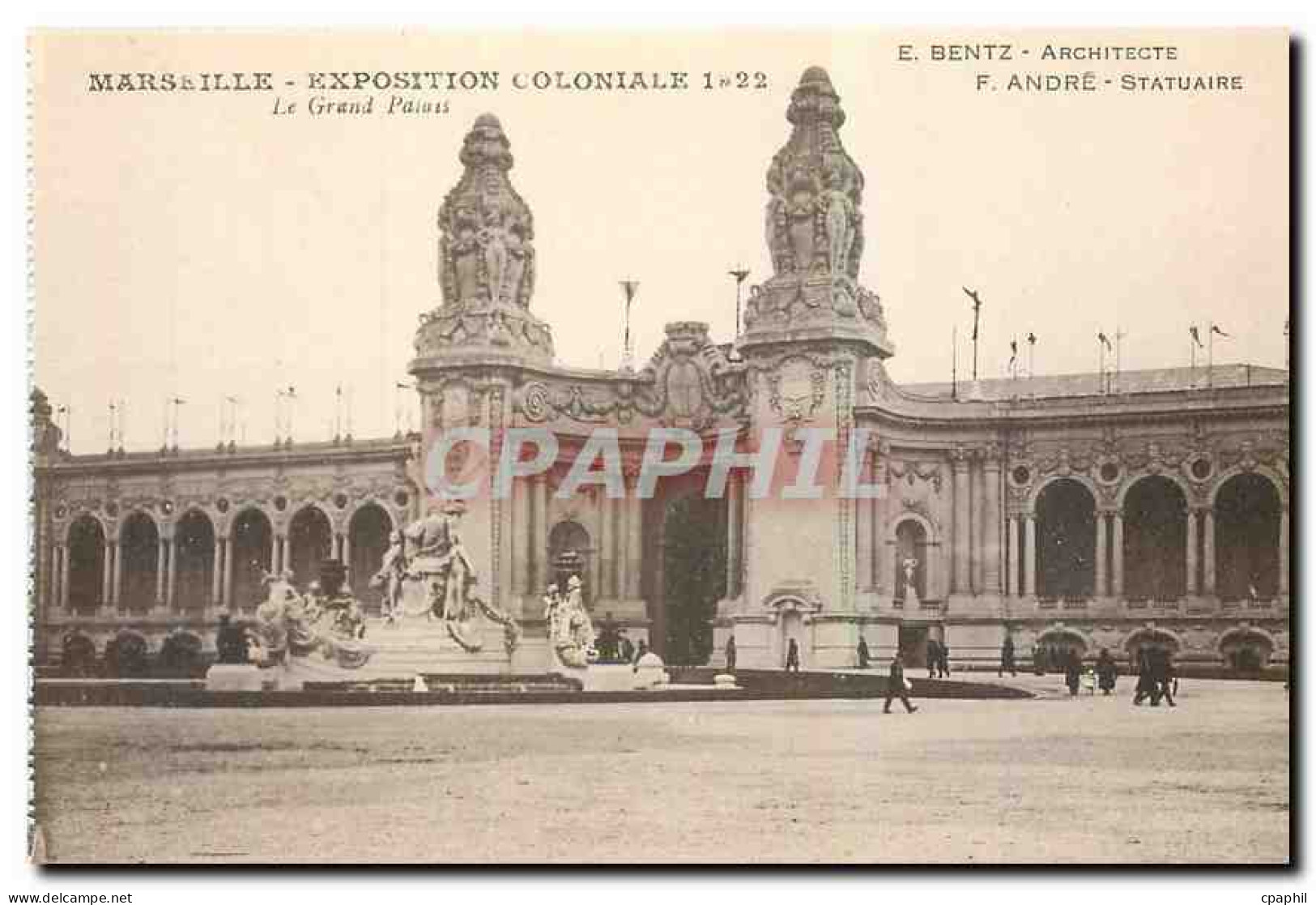 CPA Marseille Exposition Coloniale 1922 le Grand Palais