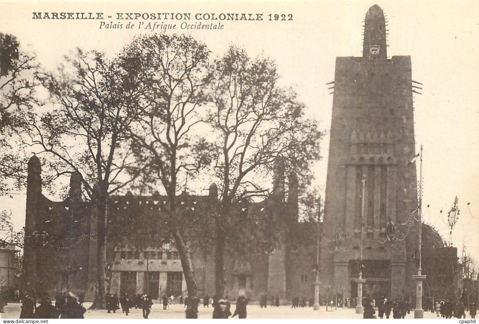 CPA Marseille Exposition Coloniale 1922 Palais de l'Afrique Occidentale