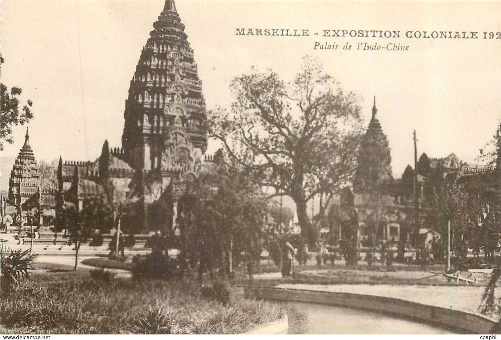 CPA Marseille Exposition Coloniale 1922 Palais de l'Indo-Chine