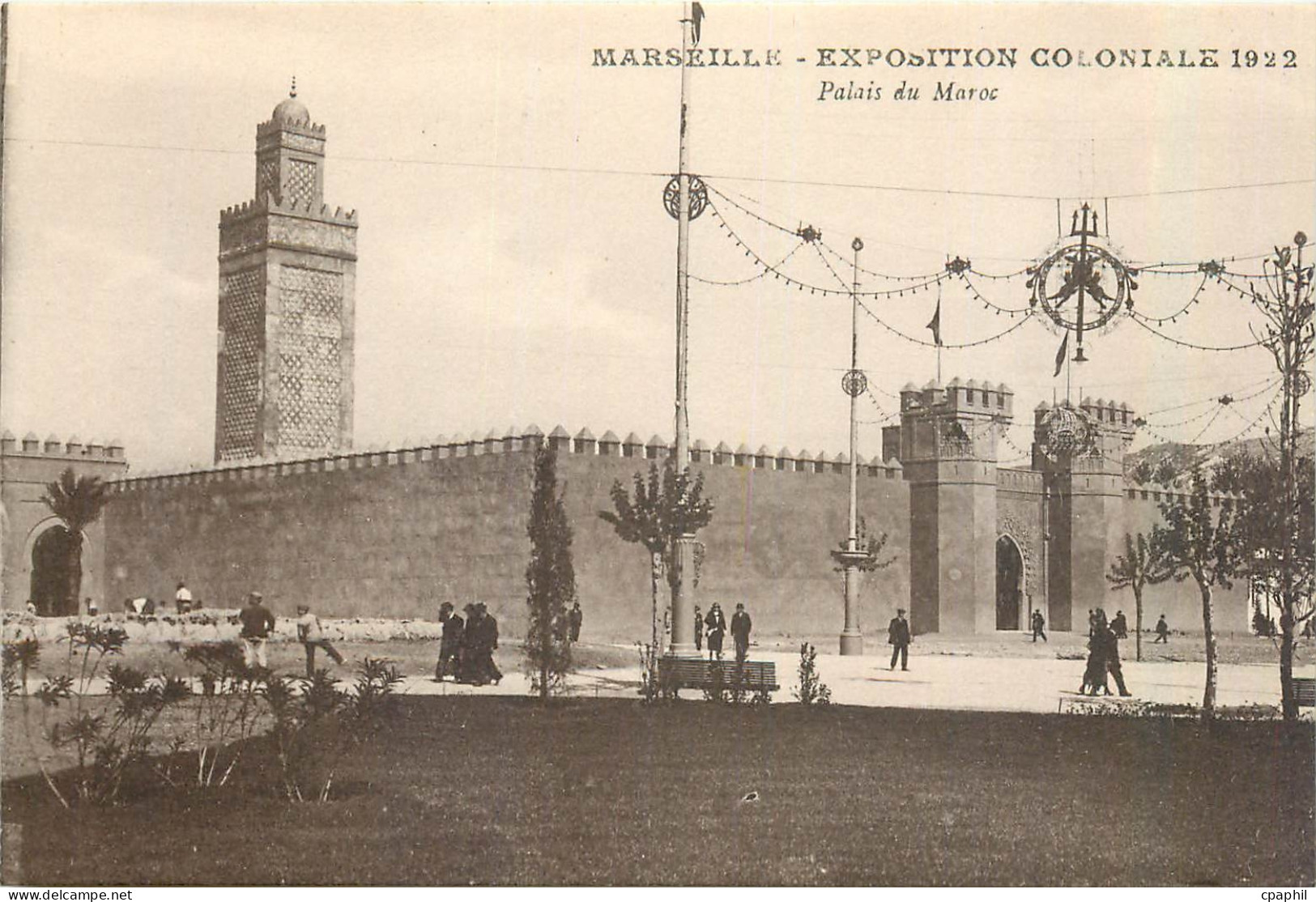 CPA Marseille Exposition Coloniale 1922 Palais du Maroc