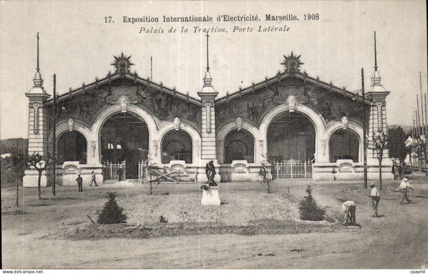 CPA Marseille Exposition internationale d electricite 1908 Palais de la Traction
