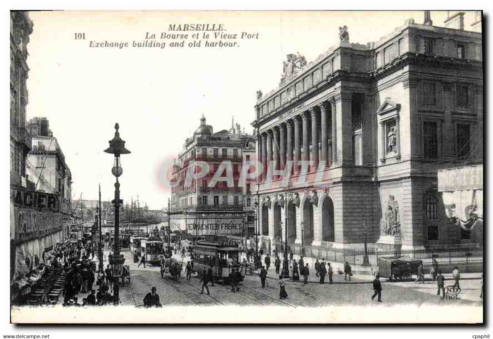 CPA Marseille La Bourse et le Vieux Port