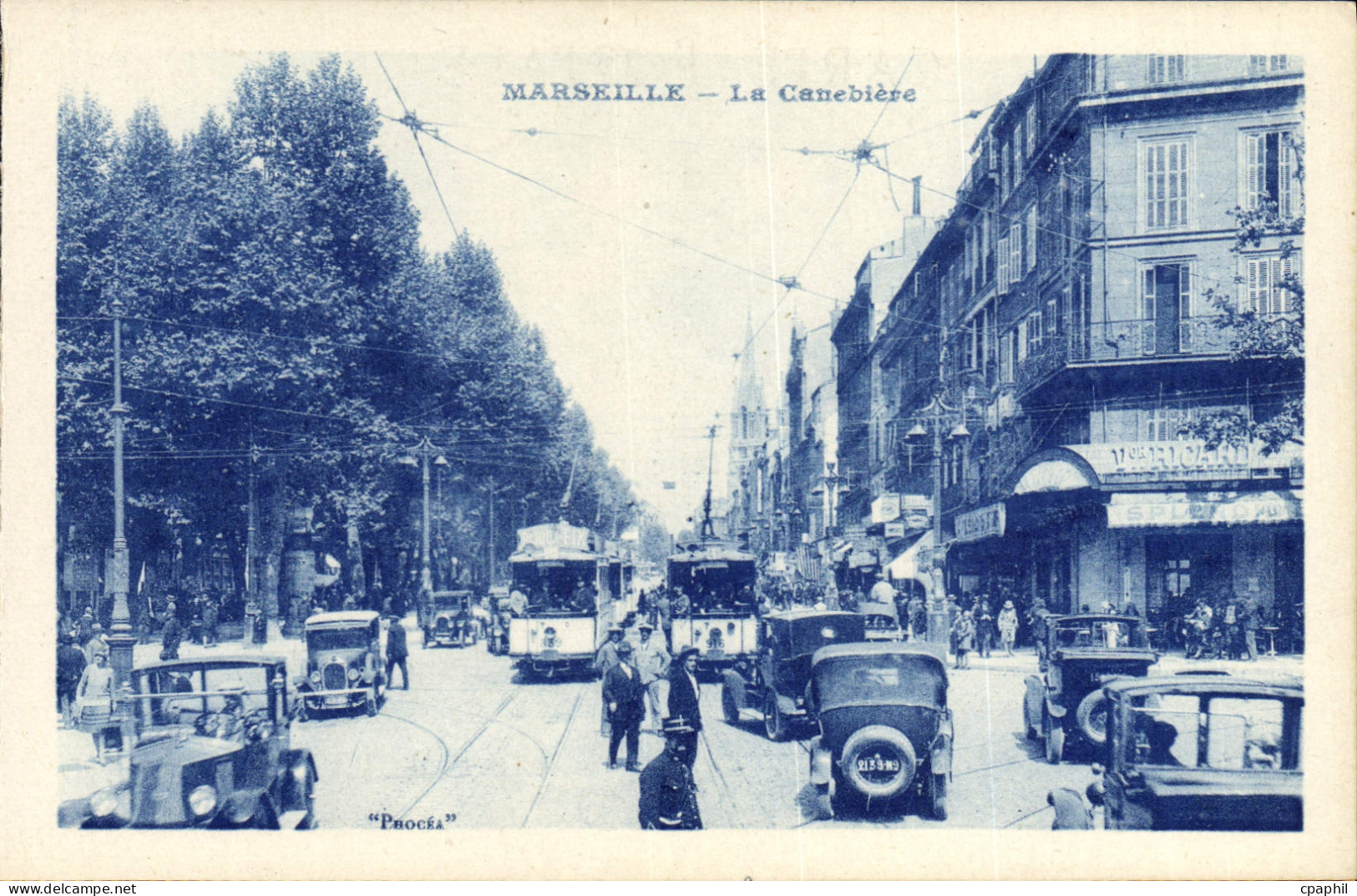 CPA Marseille La Canebiere Tramway