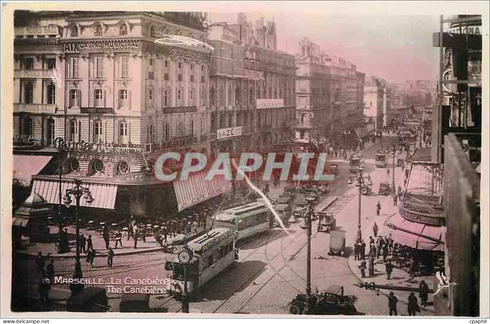 CPA Marseille la canebière Tramway