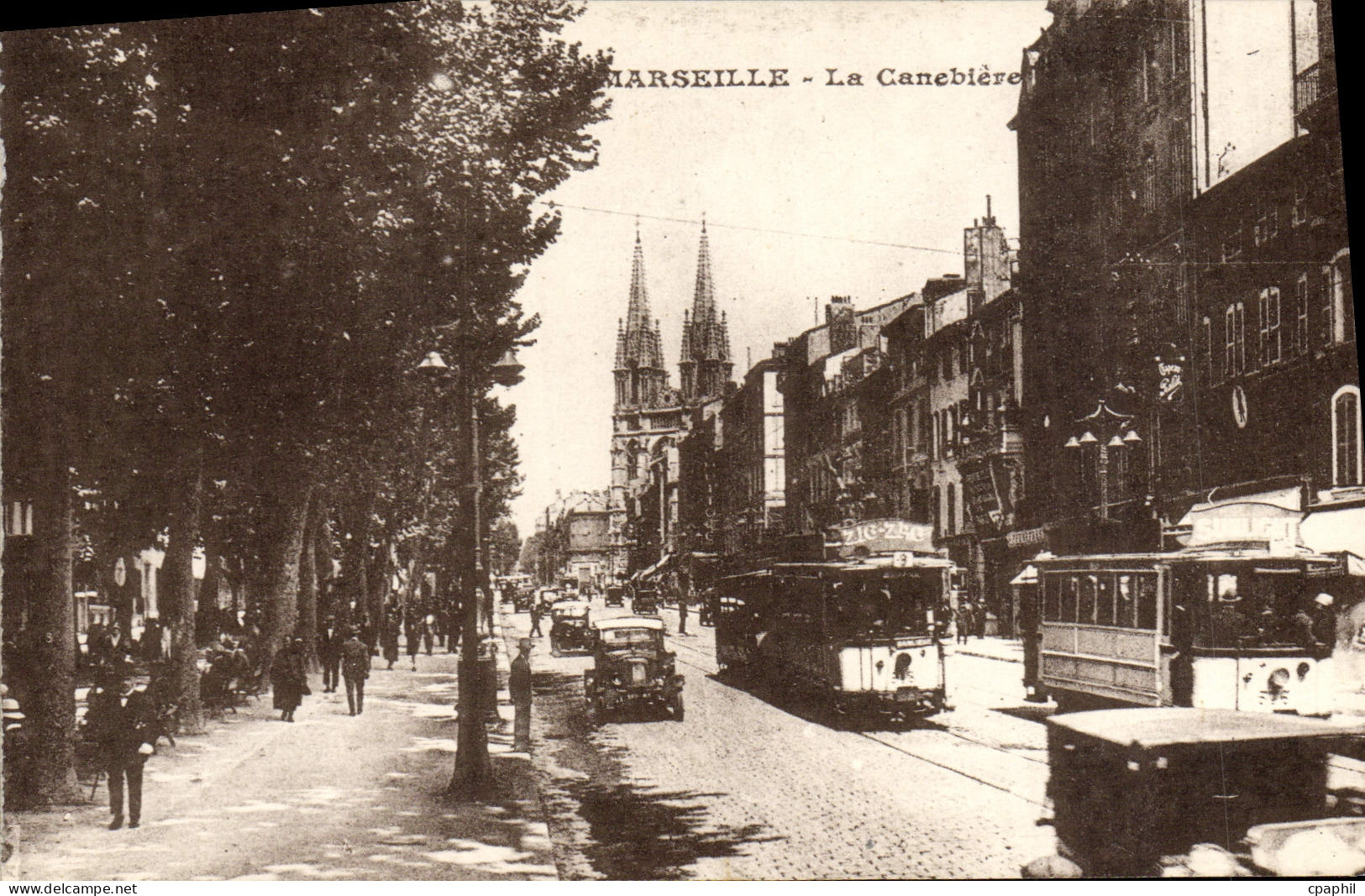 CPA Marseille La Canebiere Tramway