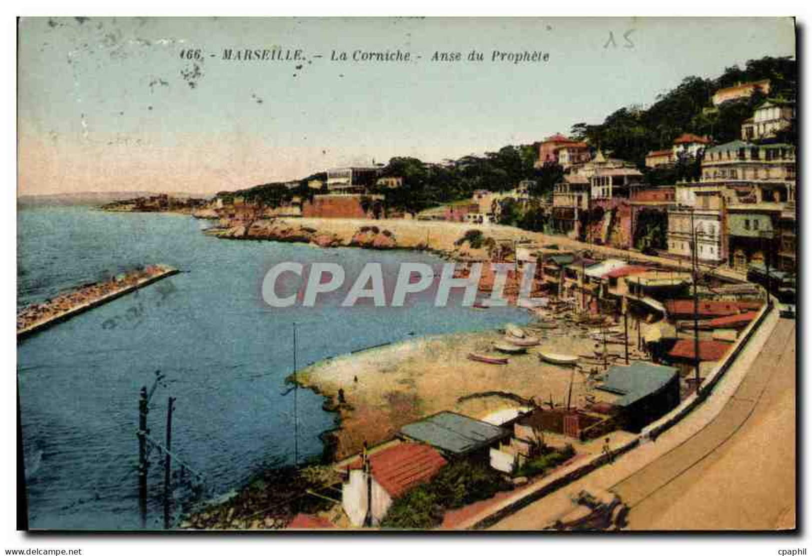 CPA Marseille la Corniche Anse du Prophete