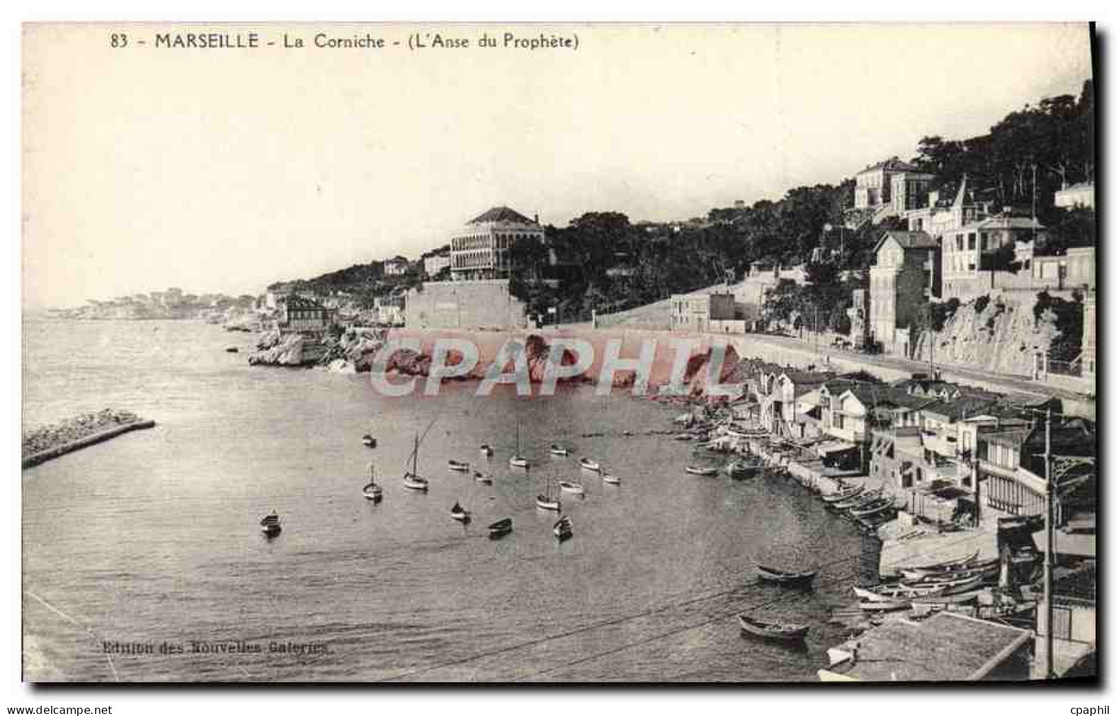 CPA Marseille La Corniche L'anse du prophete